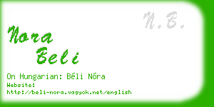 nora beli business card